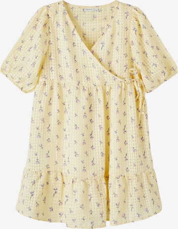 Robe 'Hinage' NAME IT en jaune : devant