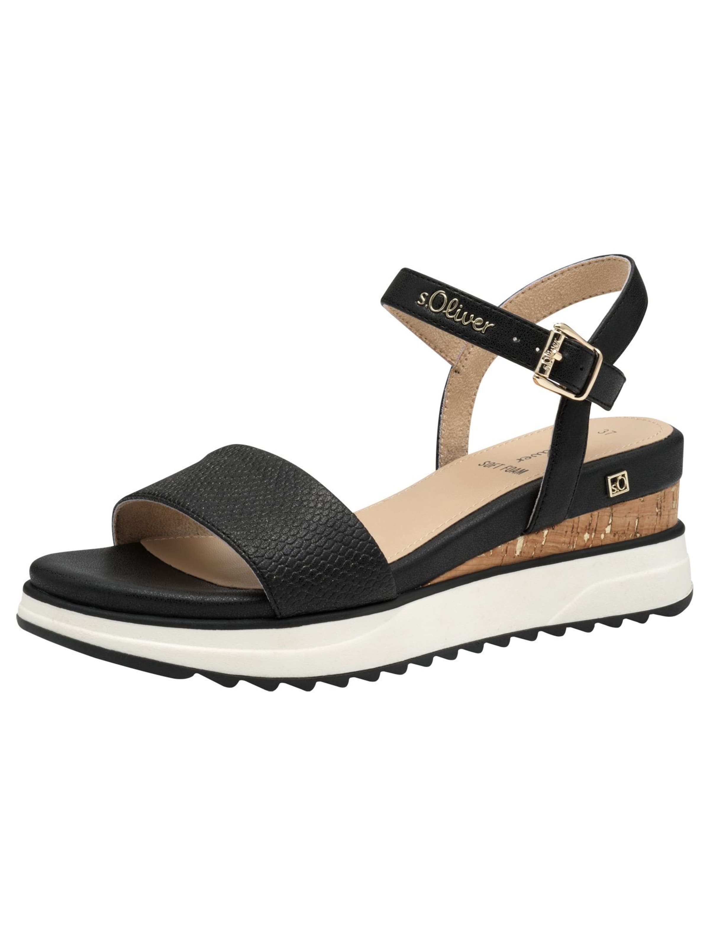 s.Oliver Sandale in Schwarz: Vorderseite