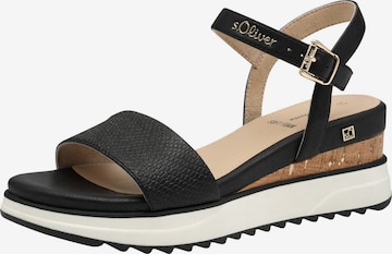 s.Oliver Sandale in Schwarz: Vorderseite