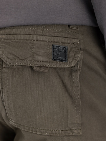 ALPHA INDUSTRIES Regular Cargo trousers 'Jet' in Grey