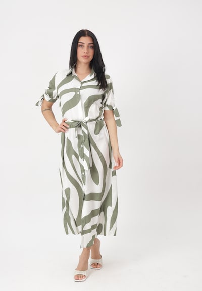 Elara Kleid in 40-42 in tanne / weiß, Produktansicht