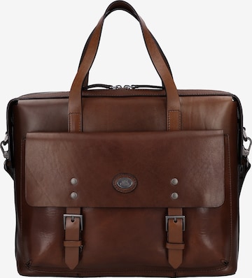 The Bridge Document Bag 'Lorenzo' in Brown: front