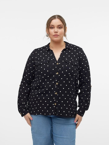 Vero Moda Curve Bluzka 'VMBumpy' w kolorze czarny: przód