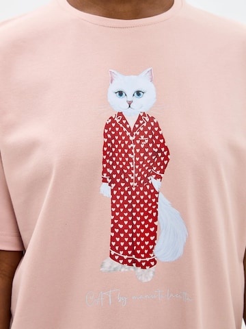 Cat e Lolette - Camiseta de noche 'Pajamas Cat' en rosa