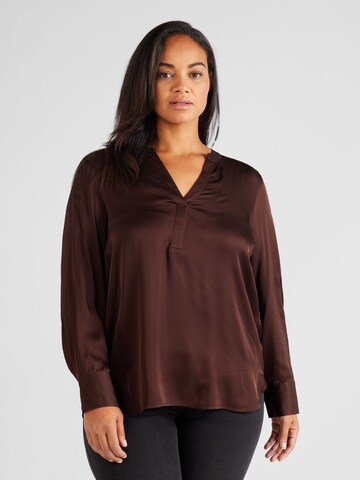 Selected Femme Curve Bluse i brun: forside