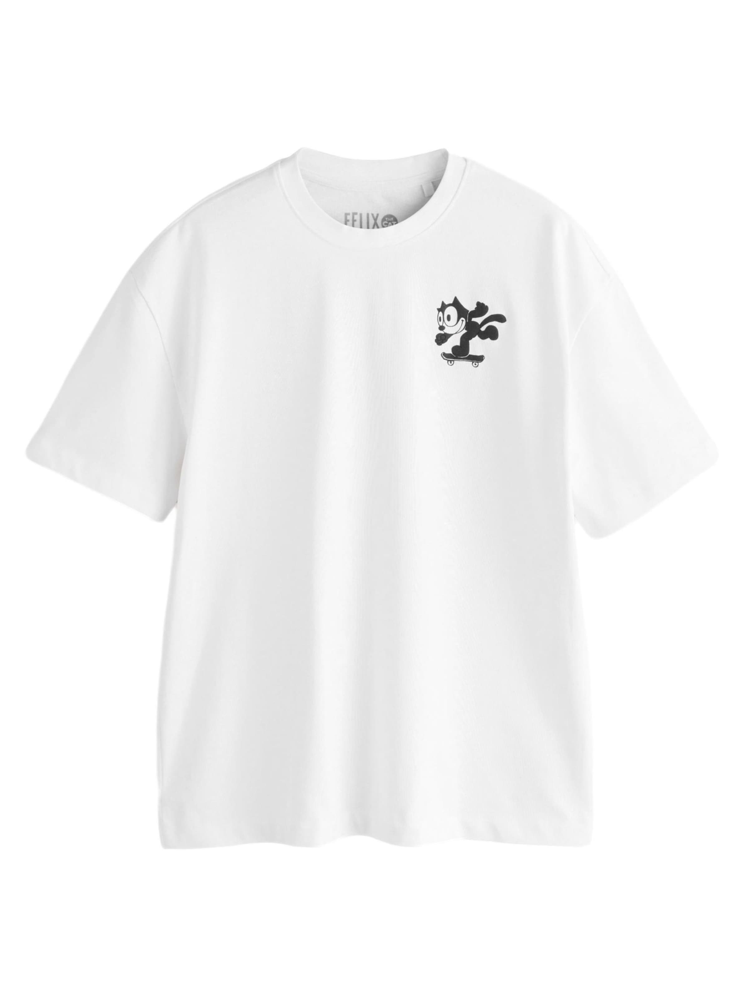 Next Shirt 'Felix The Cat' in Wit: voorkant
