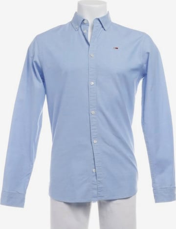 Tommy Jeans Button Up Shirt in XS in Blue: front