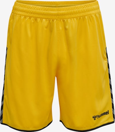 Hummel Sportshorts 'Poly' in gelb / grau / schwarz, Produktansicht