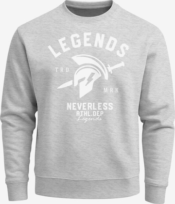Neverless Sweatshirt 'Legends' in Grau: Vorderseite