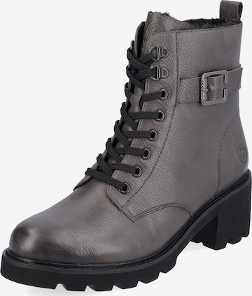 REMONTE Lace-Up Ankle Boots in Grey: front