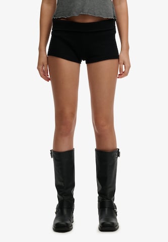 Superdry & Co Slim fit Pants 'Athletic Essentials' in Black: front