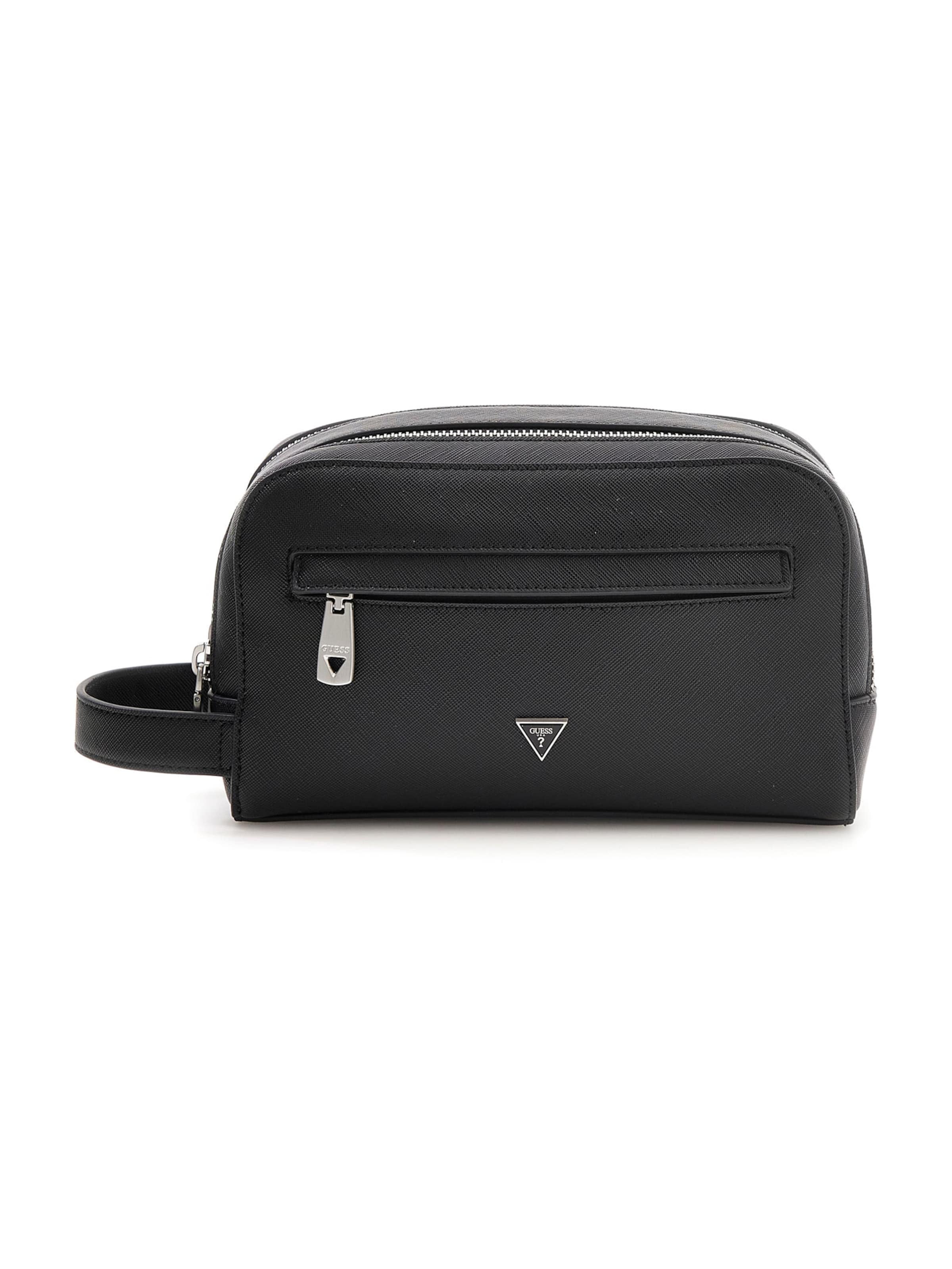 GUESS Toiletry Bag 'MILANO' in Black: front