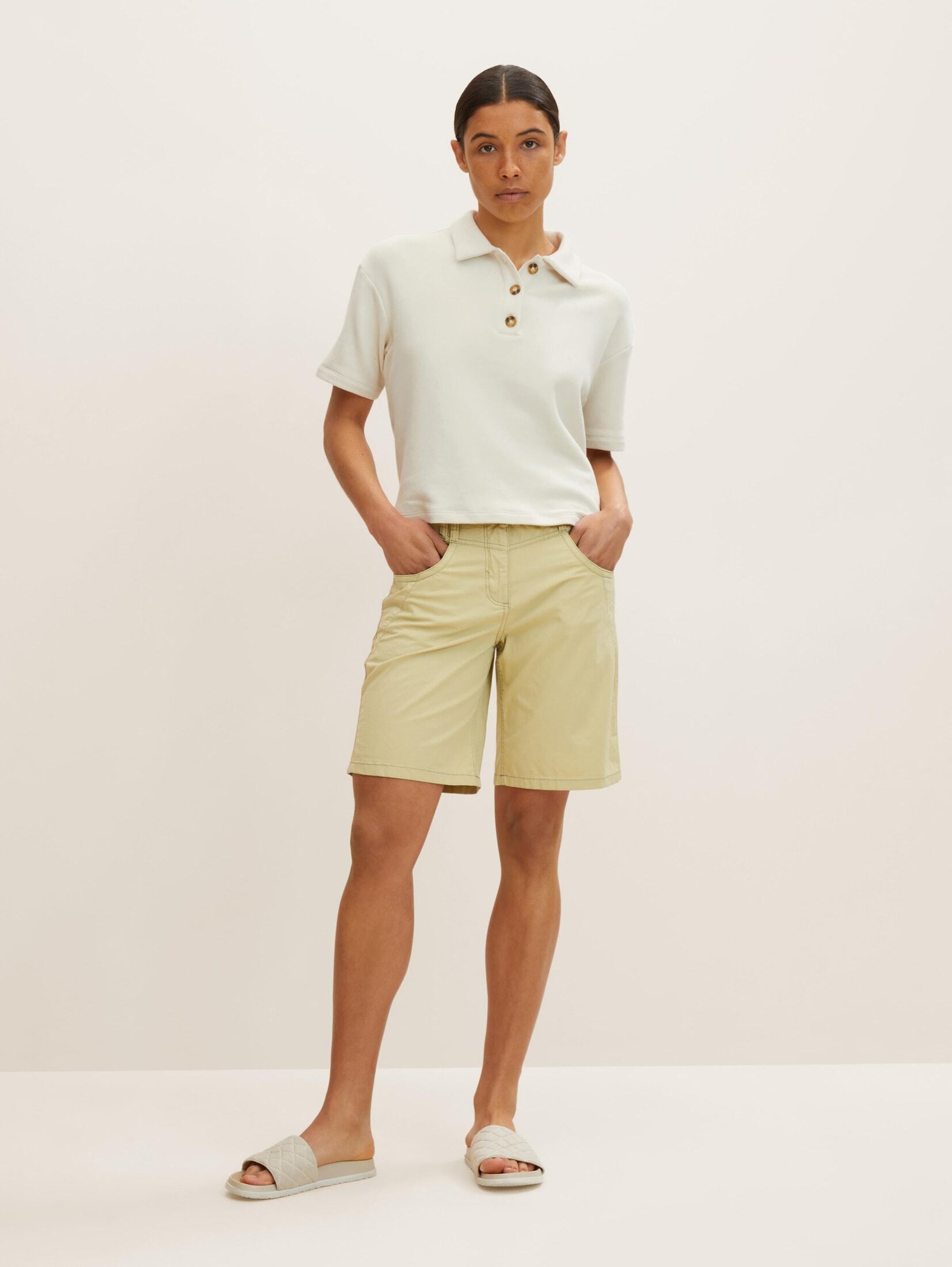 Frauen Große Größen TOM TAILOR Shorts in Oliv - TX88009 Frauen Große Größen TOM TAILOR Shorts in Oliv - TX88009