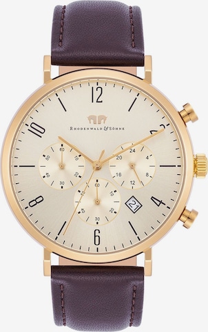 Rhodenwald & Söhne Analog Watch in Brown: front