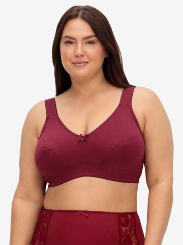 SHEEGO Bralette Bra in Red: front
