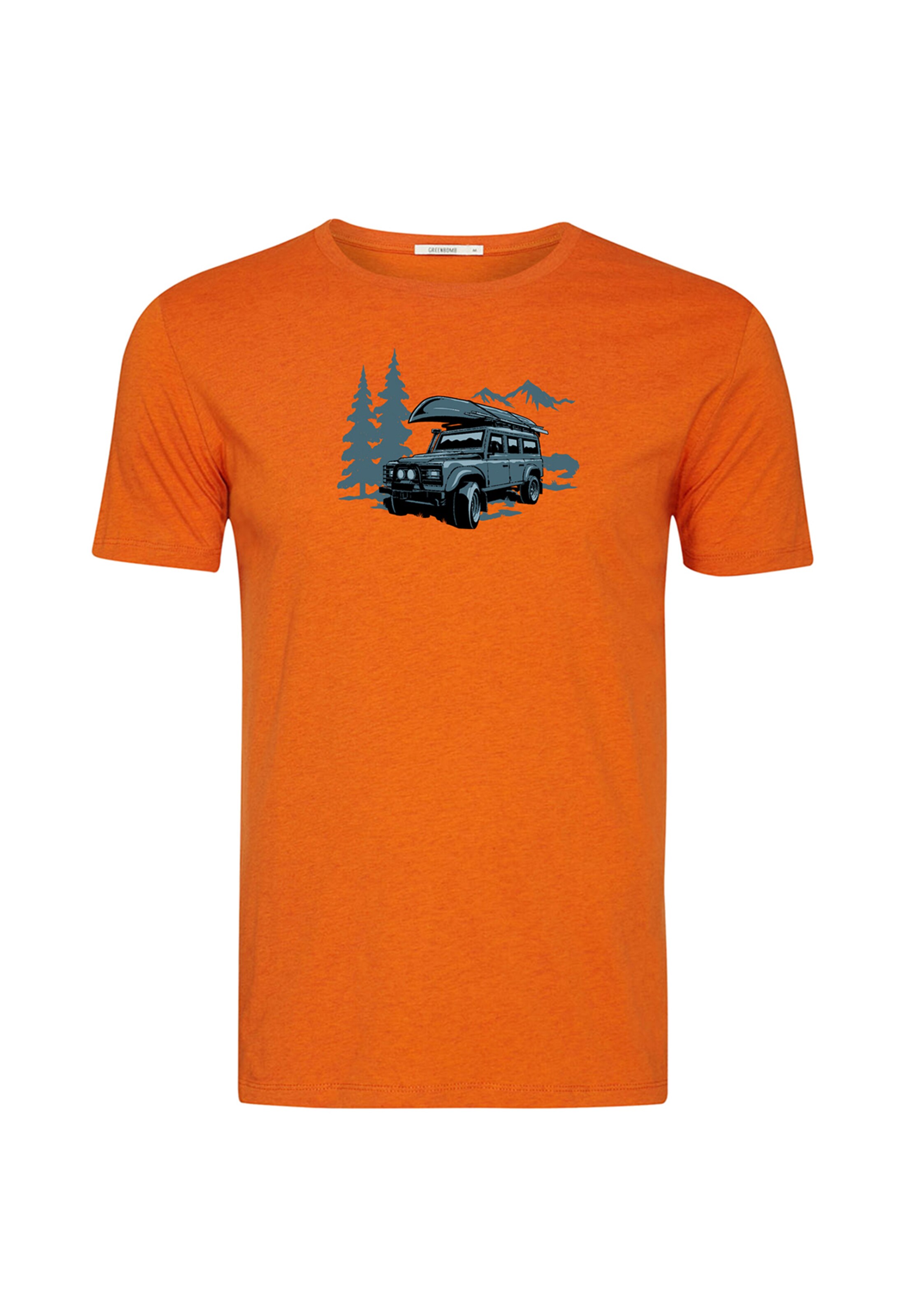 Maglietta 'Nature Getaway' di GREENBOMB in arancione: frontale