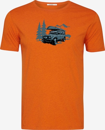 Maglietta 'Nature Getaway' di GREENBOMB in arancione: frontale