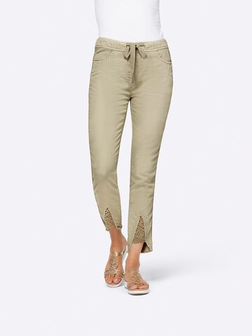 Regular Pantalon heine en vert : devant