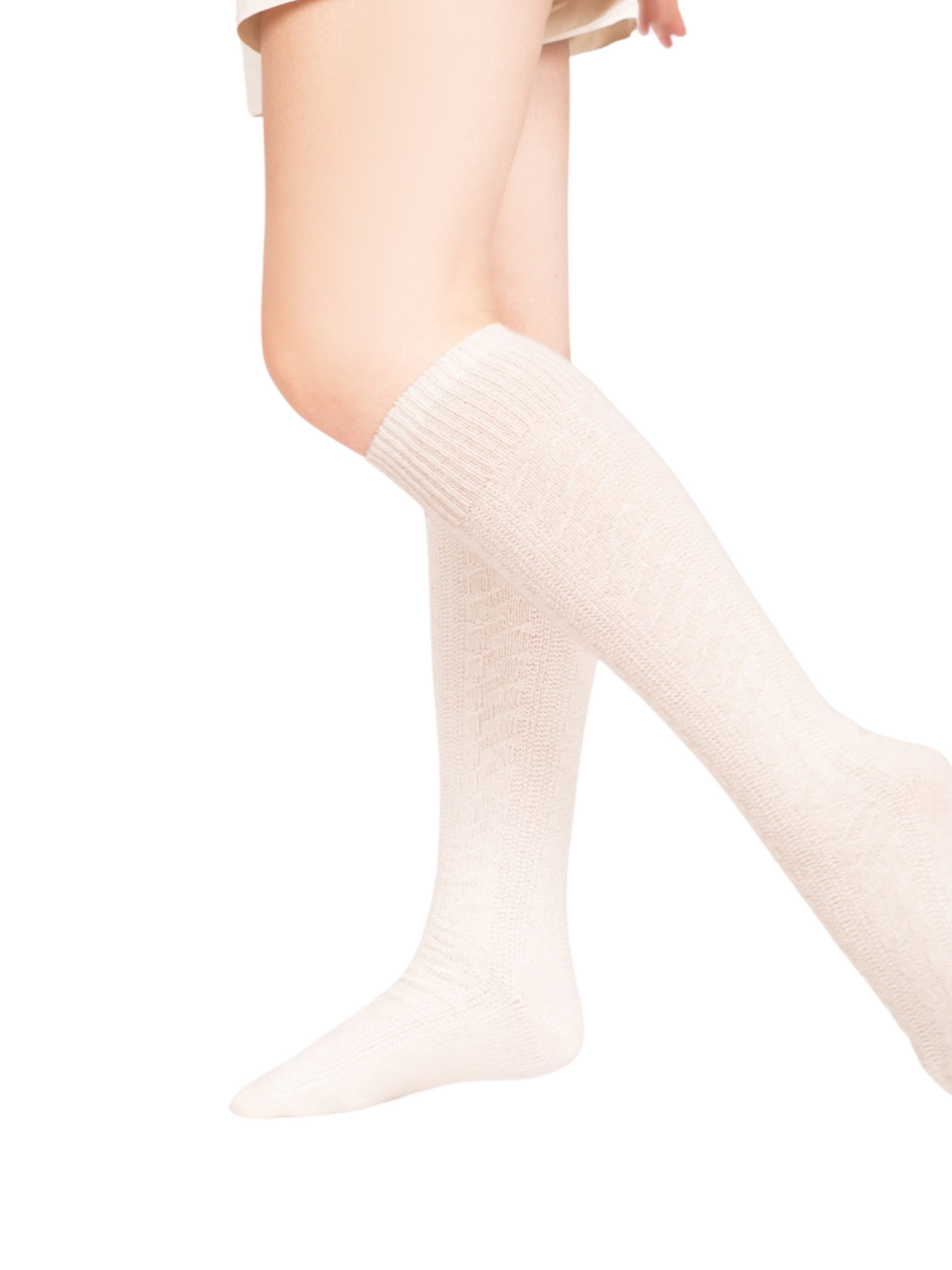 HomeOfSocks Knee High Socks 'HOSK702' in Beige
