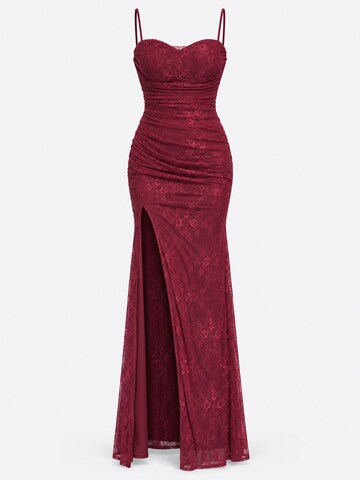 Ombre Abendkleid‌ in Rot: Vorderseite