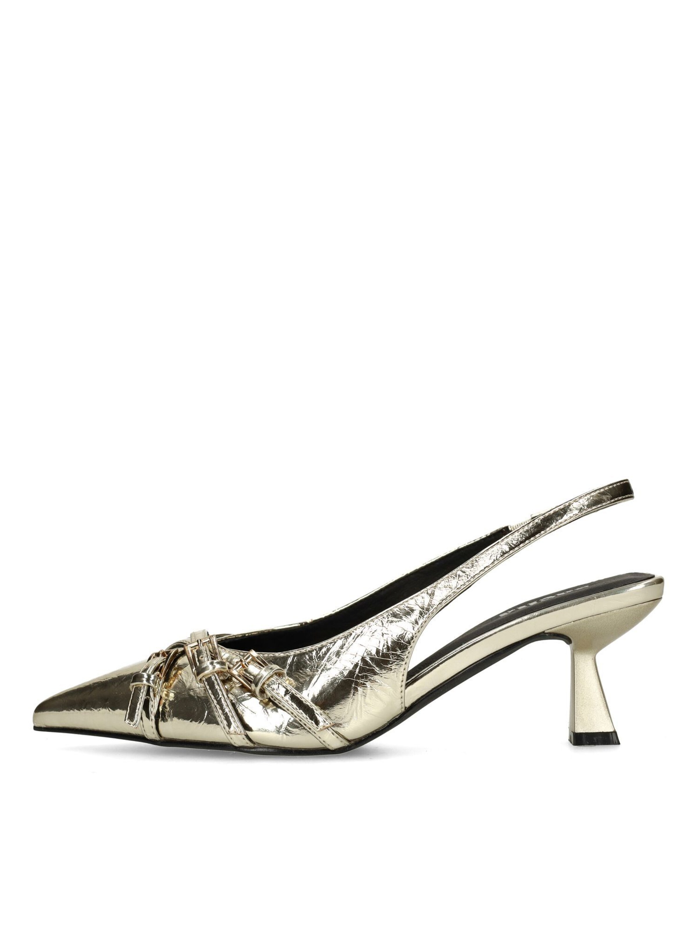 SACHA Slingback Pumps in Gold