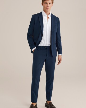 WE Fashion Slimfit Kalhoty s puky – modrá