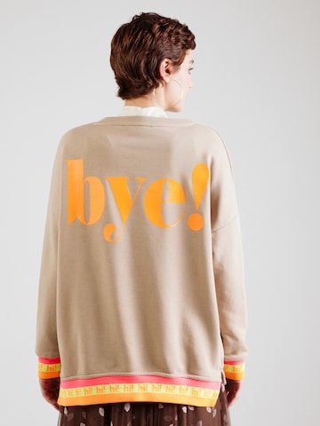 miss goodlifeSweater majica 'Hi!' - bež boja: prednji dio