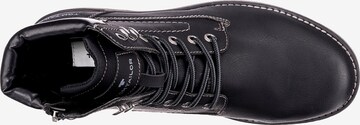 TOM TAILOR Schnürboots in Schwarz