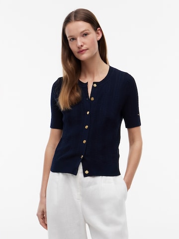 TOMMY HILFIGER Плетена жилетка 'SUMMER CABLE' в синьо: отпред