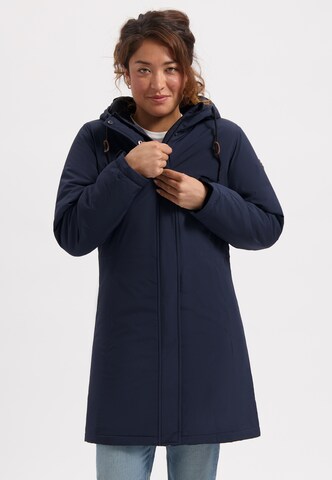 Travelin Winterjas 'Erla' in Blauw: voorkant