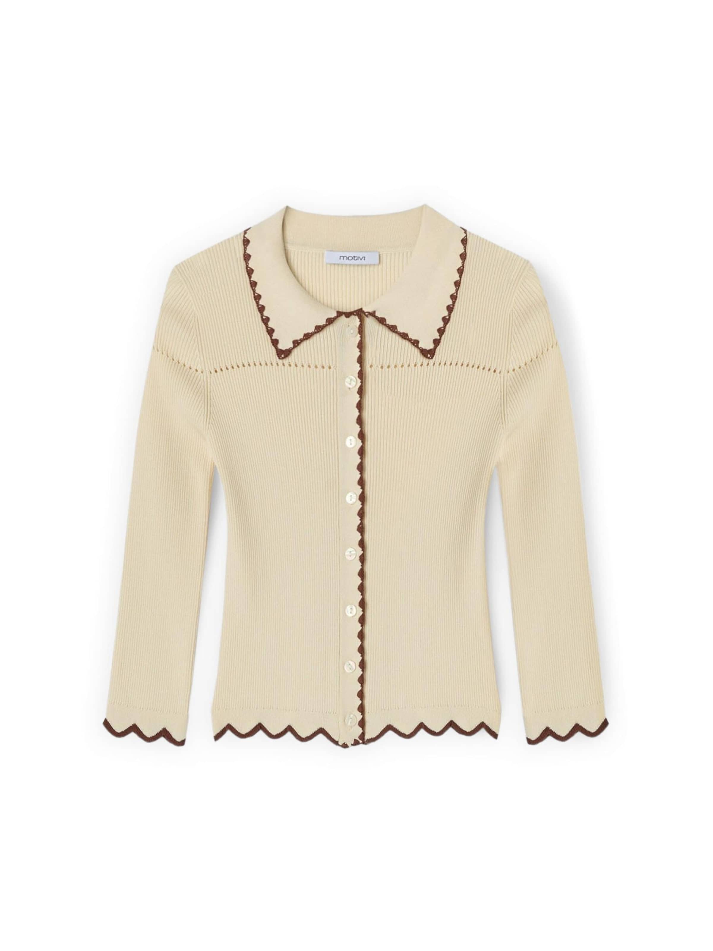 MOTIVI - Jersey en beige: frente