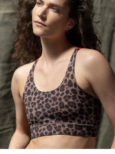 Hey Honey Sports Bra 'Criss Cross' in Dark brown, Item view