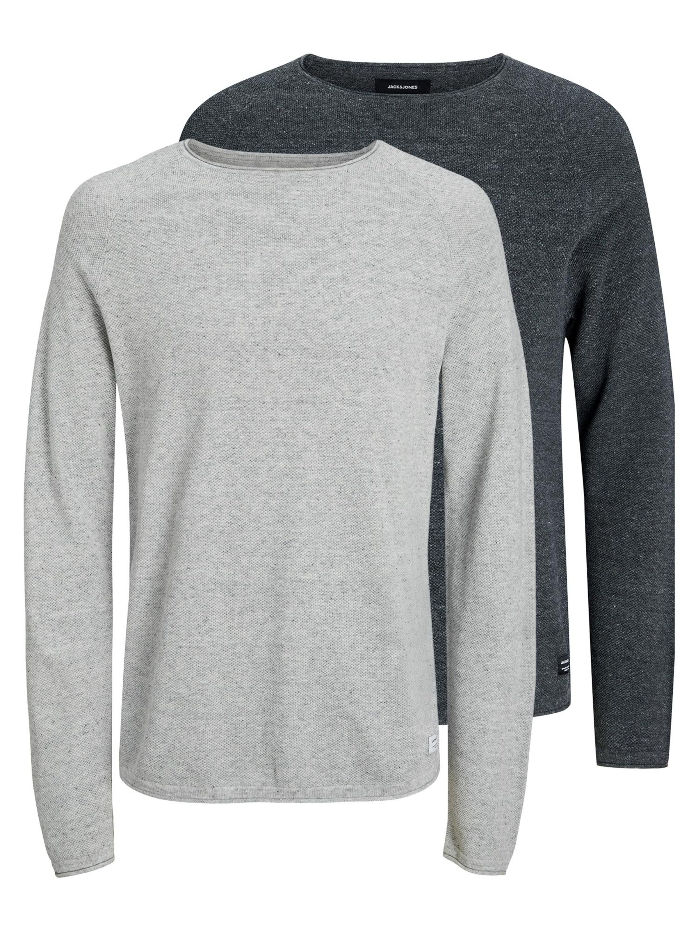 JACK & JONES Sweater 'Hill' in Grey: front