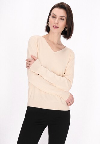 usha BLACK LABEL Trui in Beige: voorkant