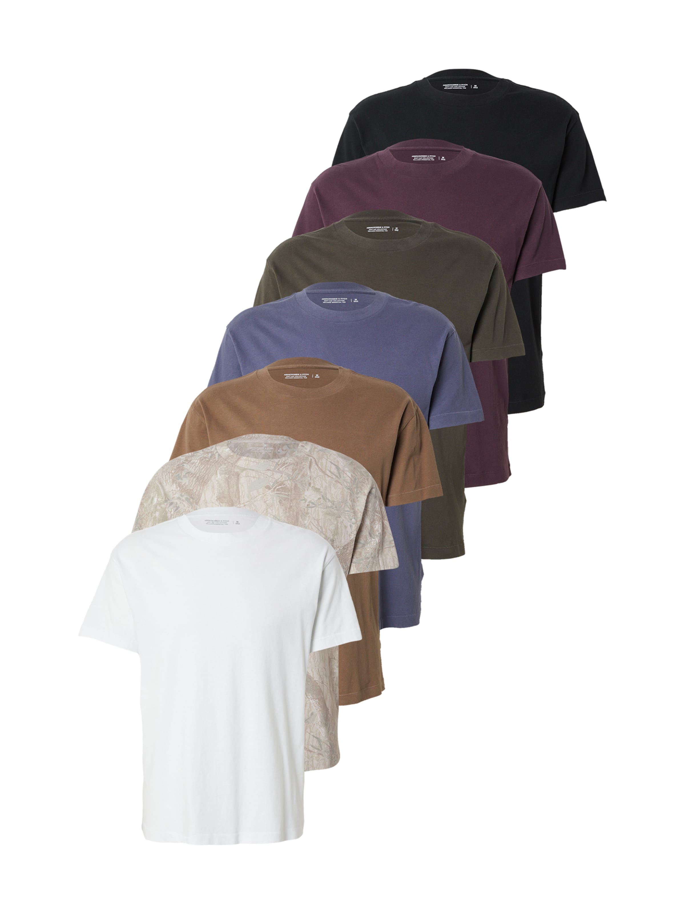 Tricou 'ESSENTIAL' de la Abercrombie & Fitch pe bej: față