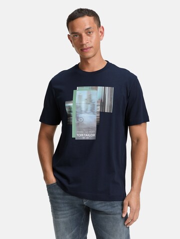 TOM TAILOR Shirt in Blauw: voorkant