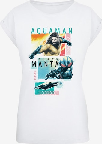 T-shirt 'Aquaman - Character Tiles' ABSOLUTE CULT en blanc : devant