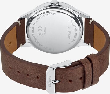 s.Oliver Analog Watch in Brown