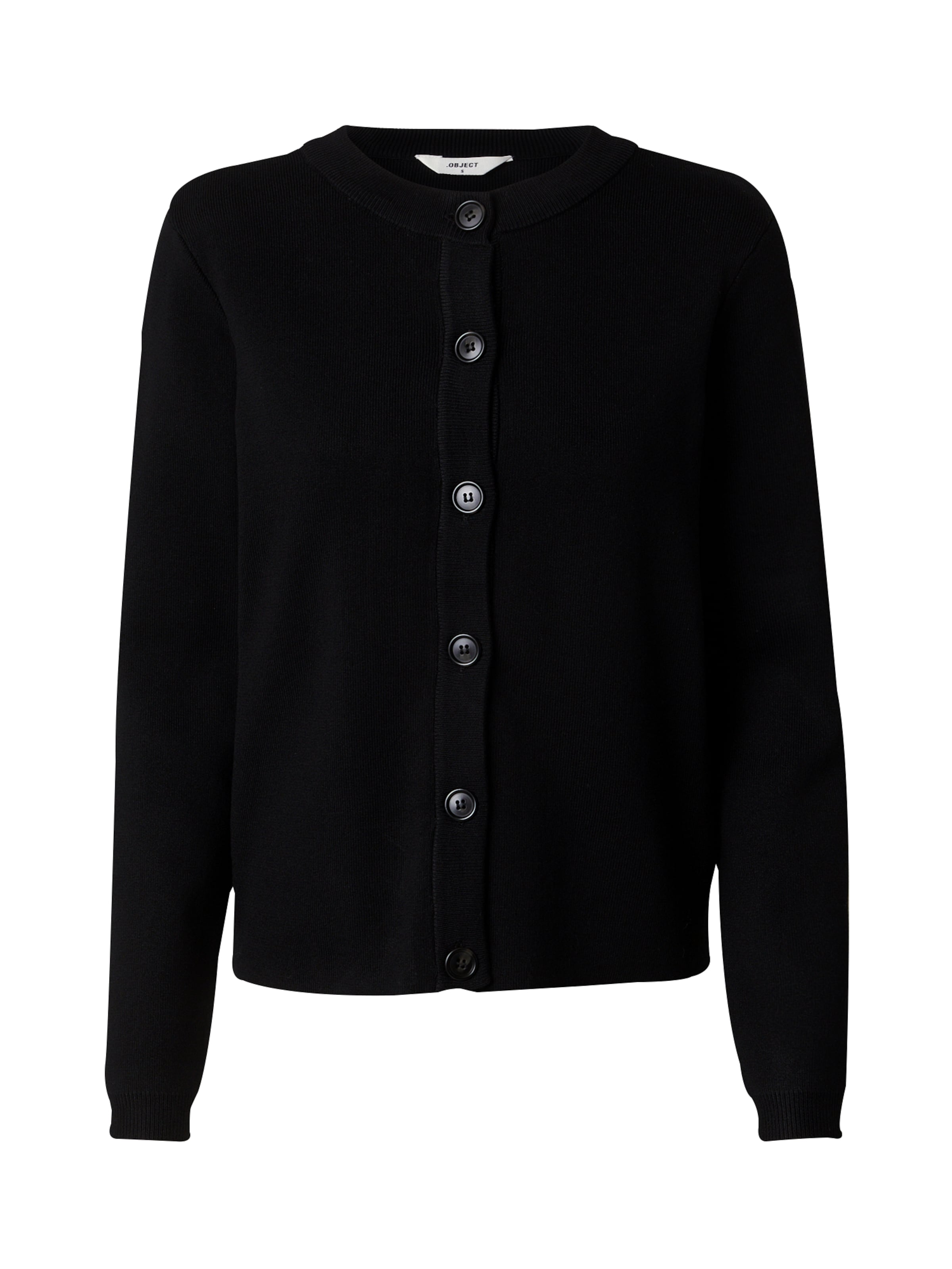 OBJECT Kardigan 'Ester' – černá: přední strana