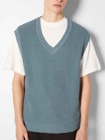 Bershka Sweater Vest in Blue