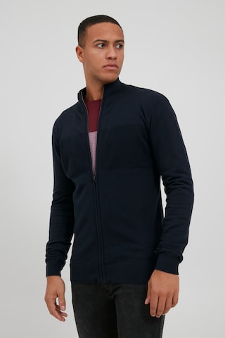 INDICODE JEANS Knit Cardigan 'Ernoldo' in Blue: front