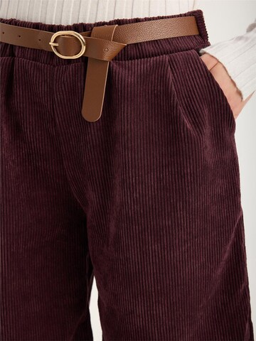HOME STORE Wide leg Bandplooibroek in Lila