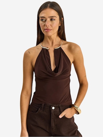 Bianco Lucci Top in Brown