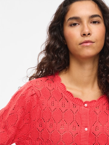 VILA Gebreid vest 'VILOWEN' in Rood