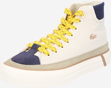 LACOSTE - Zapatillas deportivas altas en beige: frente
