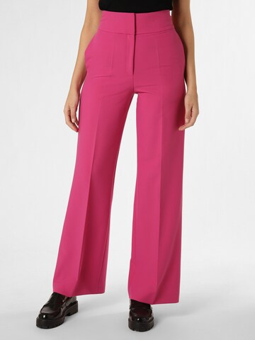 HUGO Regular Pleat-Front Pants in Pink: front