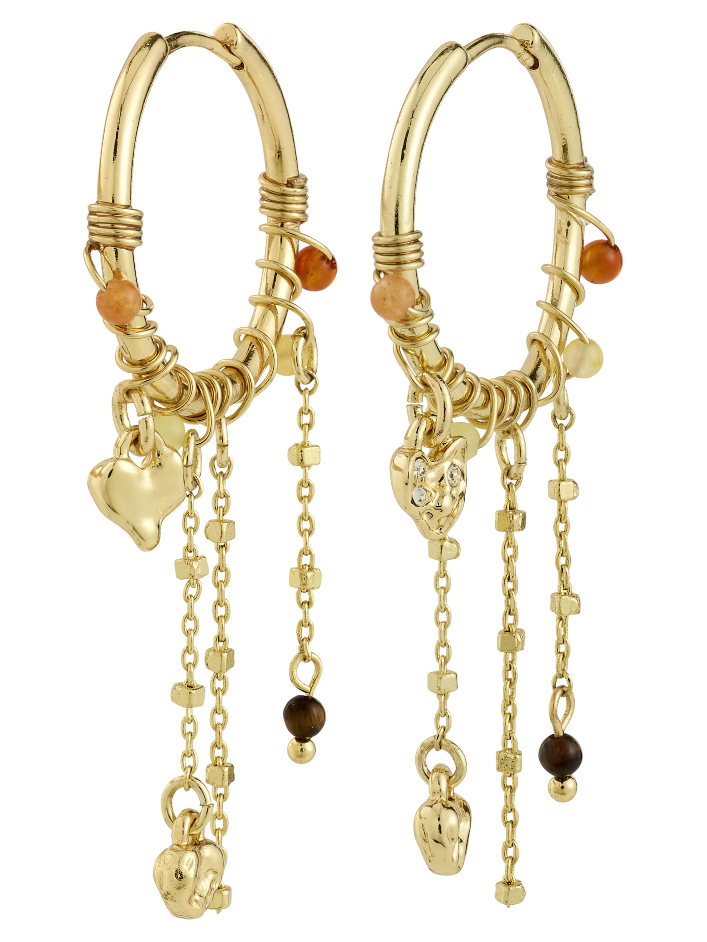 Cercei 'Mylan' de la Pilgrim pe auriu: față