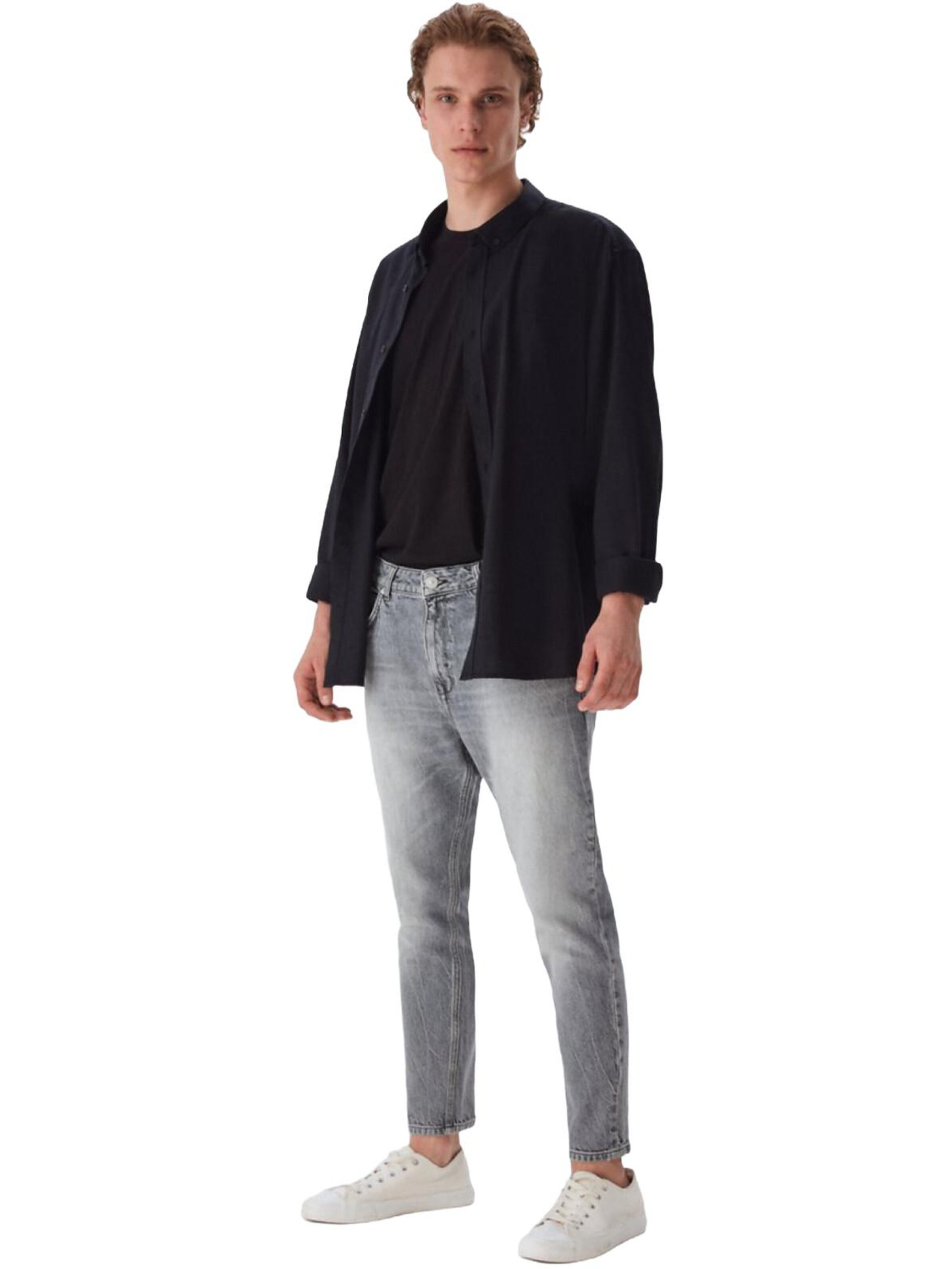 LTB Jeans Tapered Jeans 'LTB Jeans Herren Alessio Tapered Slim Mid Waist Jeanshose' in Grijs