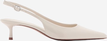 MANGO Slingpumps 'Circo' in Wit: voorkant