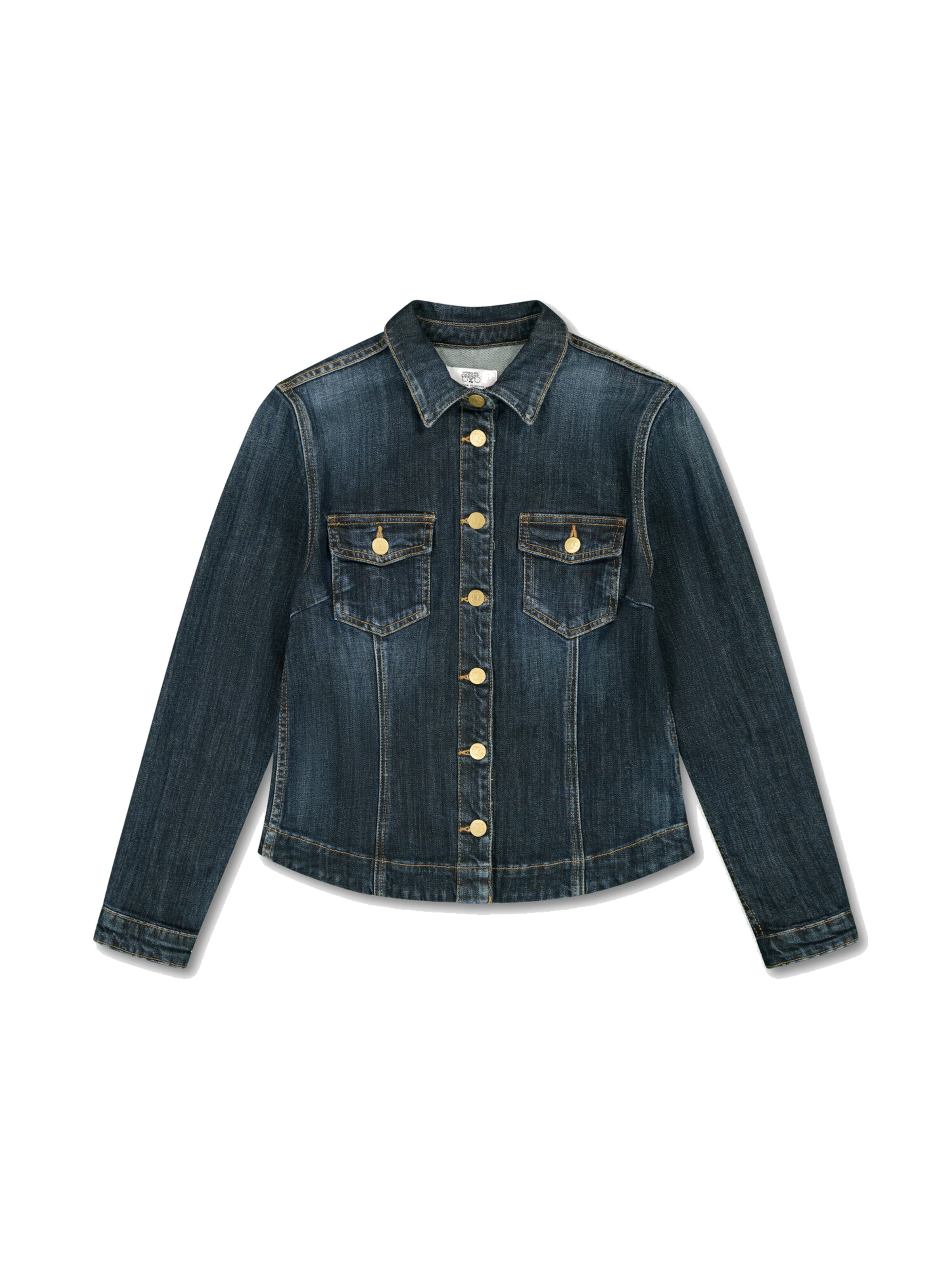 Le Temps Des Cerises Between-Season Jacket in Blue: front